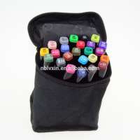 Customized Printing Canvas Bag Pack Dual Brush Marker Pen